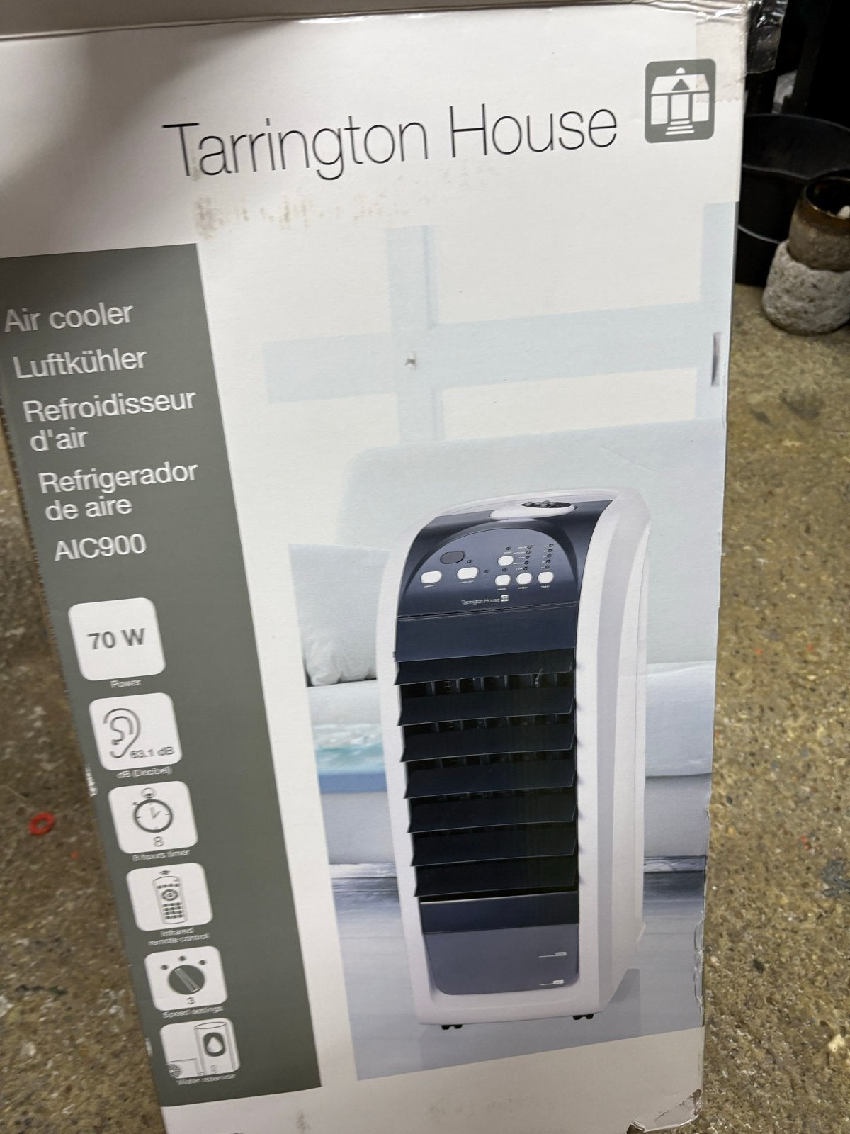 Tarrington House AIC900 Air Cooler - bijna Nieuw in doos, Ophalen, Minder dan 60 m³, Nieuw, 3 snelheden of meer