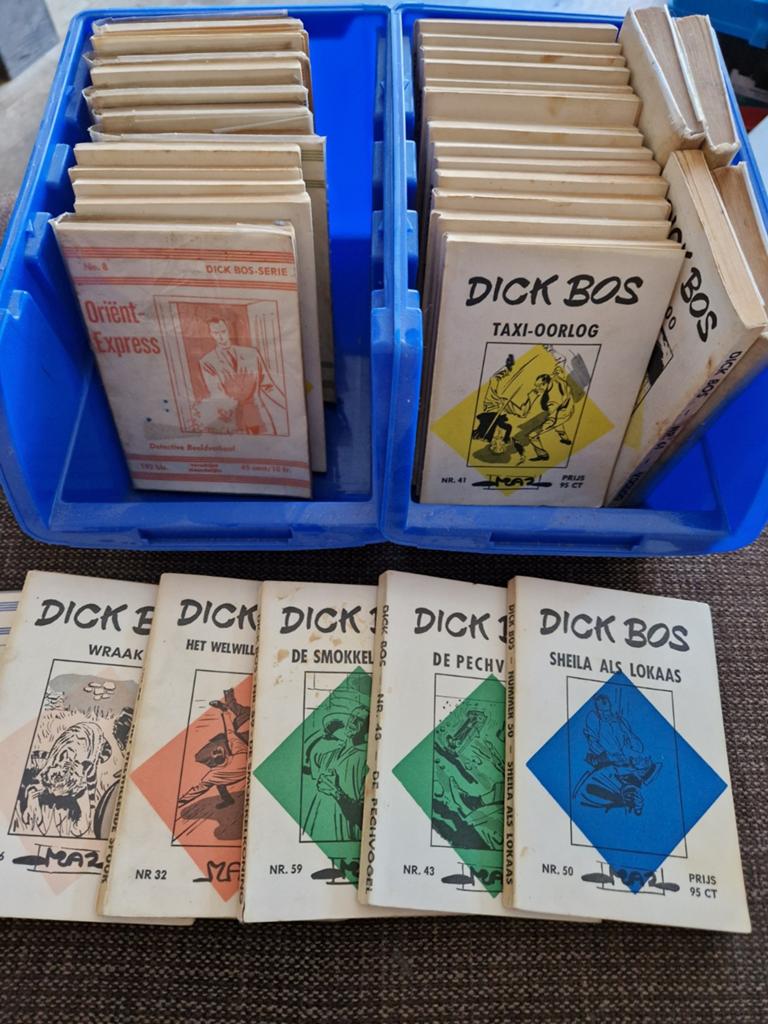 Grote collectie Dick Bos stripboeken - Vintage reeks, Meerdere stripboeken, Ophalen of Verzenden, Gelezen, Alfred Mazure
