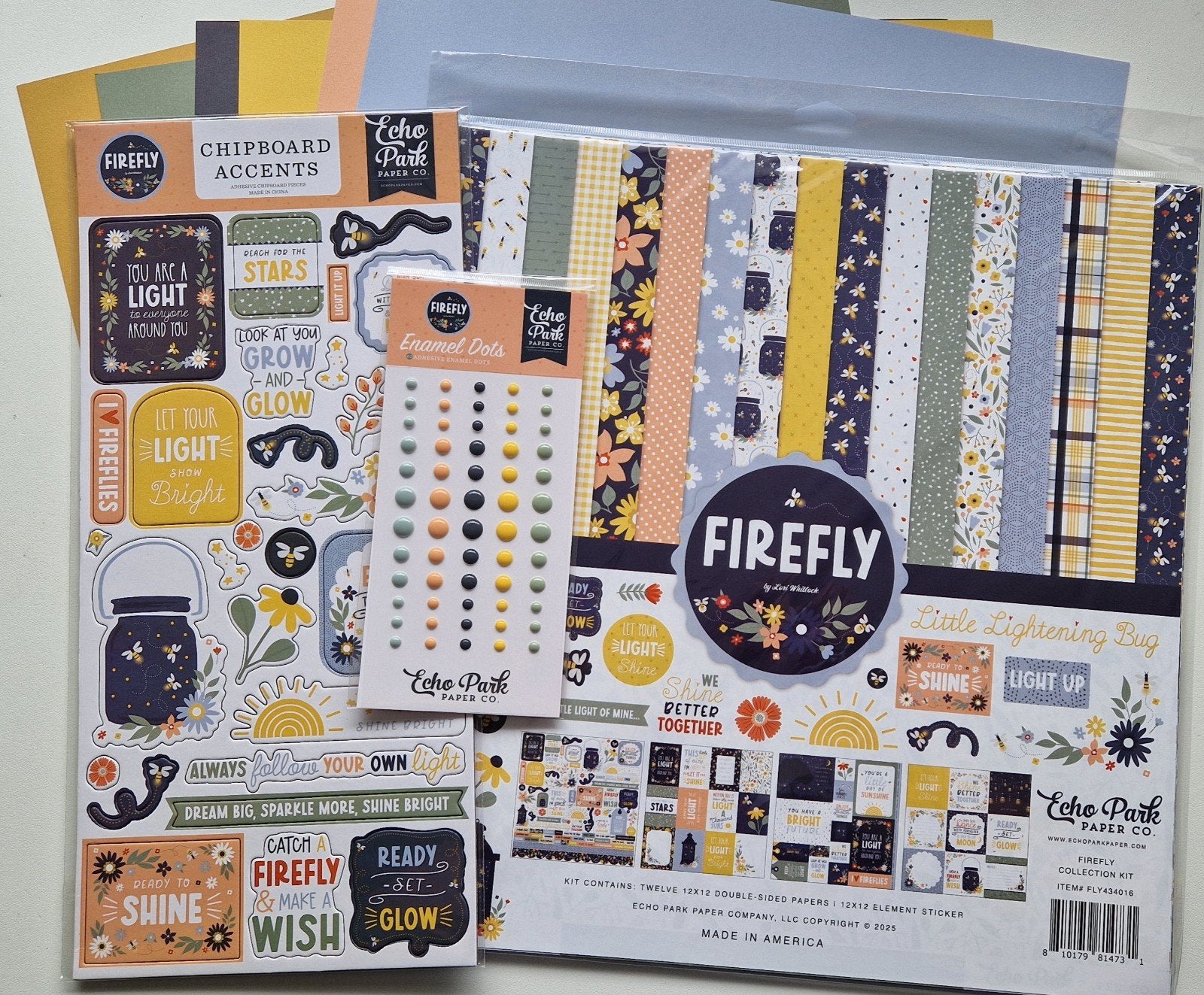 Echo Park 'Firefly' Collectie Kit, Ophalen of Verzenden, Nieuw, Papier of Karton