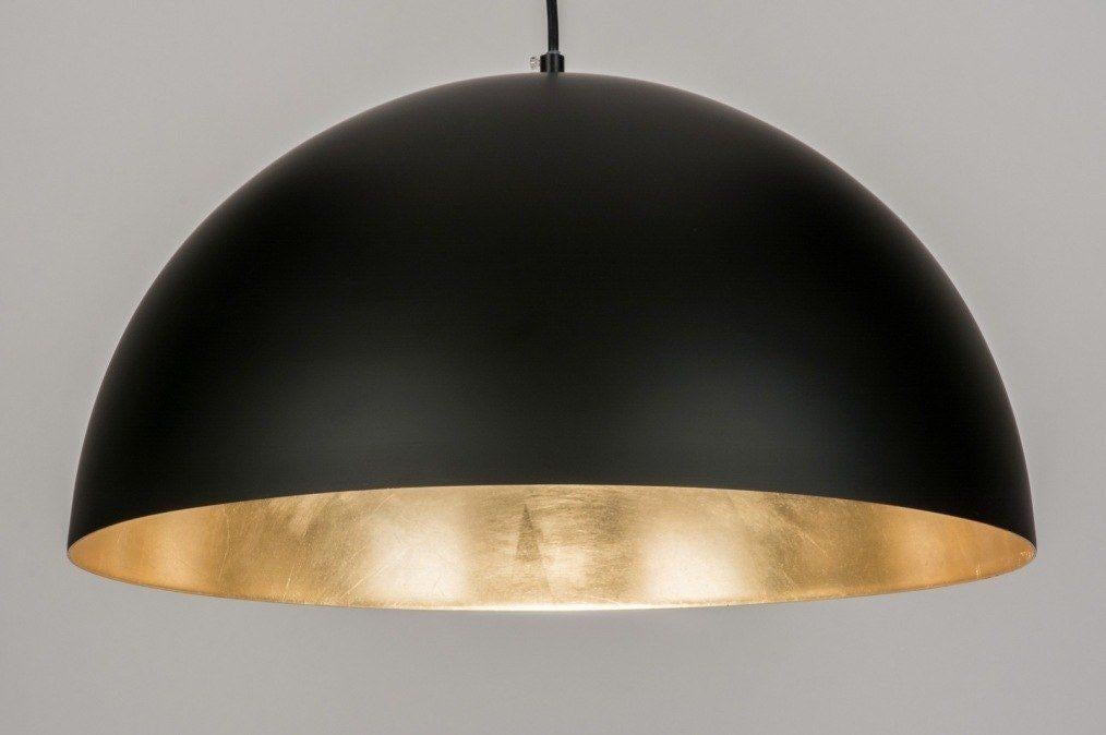 hanglamp 50cm zwart goud bed tafel hoekbank bedrijf lamp, Ophalen of Verzenden, Nieuw, Metaal, Minder dan 50 cm