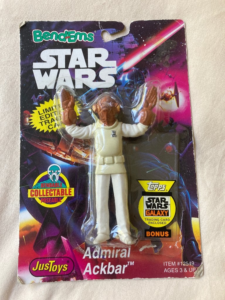 Star Wars bendems Admiral Ackbar op kaart, Ophalen of Verzenden, Nieuw, Actiefiguurtje