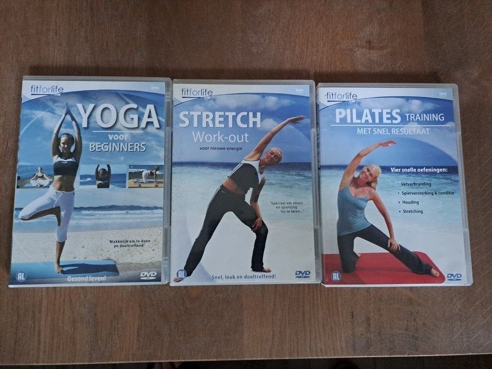 Fitforlife DVD set: Pilates, Stretch, Yoga voor beginners, Gebruikt, Alle leeftijden, Workout, Ophalen of Verzenden