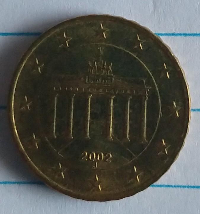 Duitse munt uit 2002,  10 cent, volgnr 50, Ophalen of Verzenden, Duitsland, Losse munt