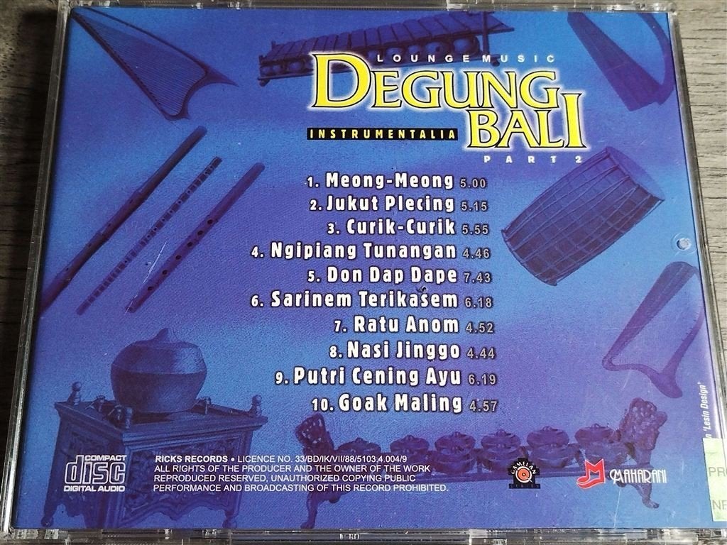 I Gusti Sudarsana ‎– Lounge Music Degung Bali Part 2, Ophalen of Verzenden, Zo goed als nieuw