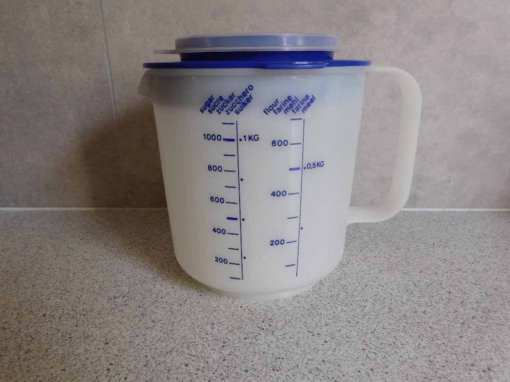Tupperware Mix 'n Meet 1,25 Ltr.  Blauw, Huis en Inrichting, Keuken | Tupperware, Overige typen, Ophalen of Verzenden, Zo goed als nieuw