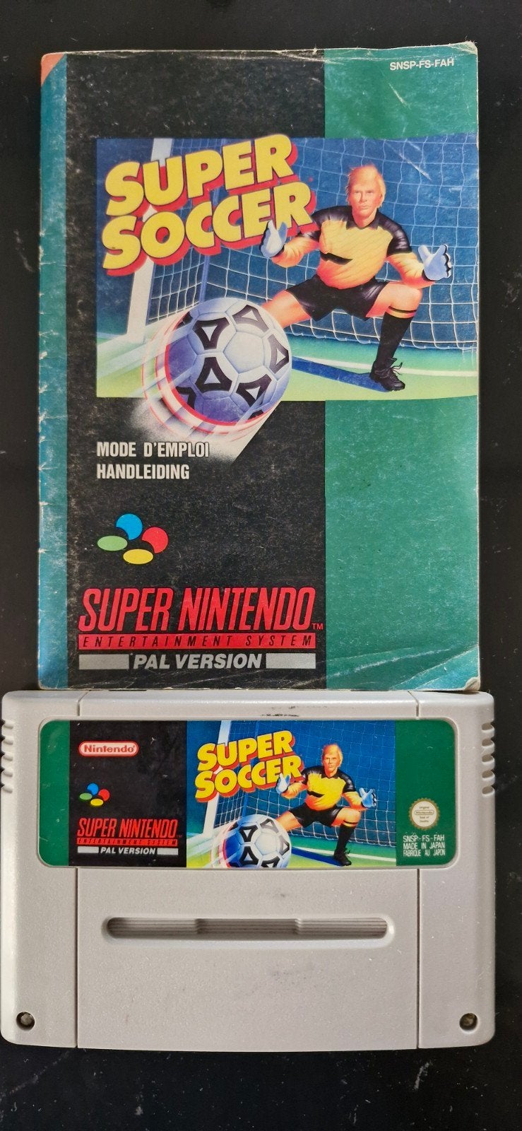 Super Soccer SNES PAL met handleiding, Gebruikt, 2 spelers, Ophalen of Verzenden, Vanaf 3 jaar