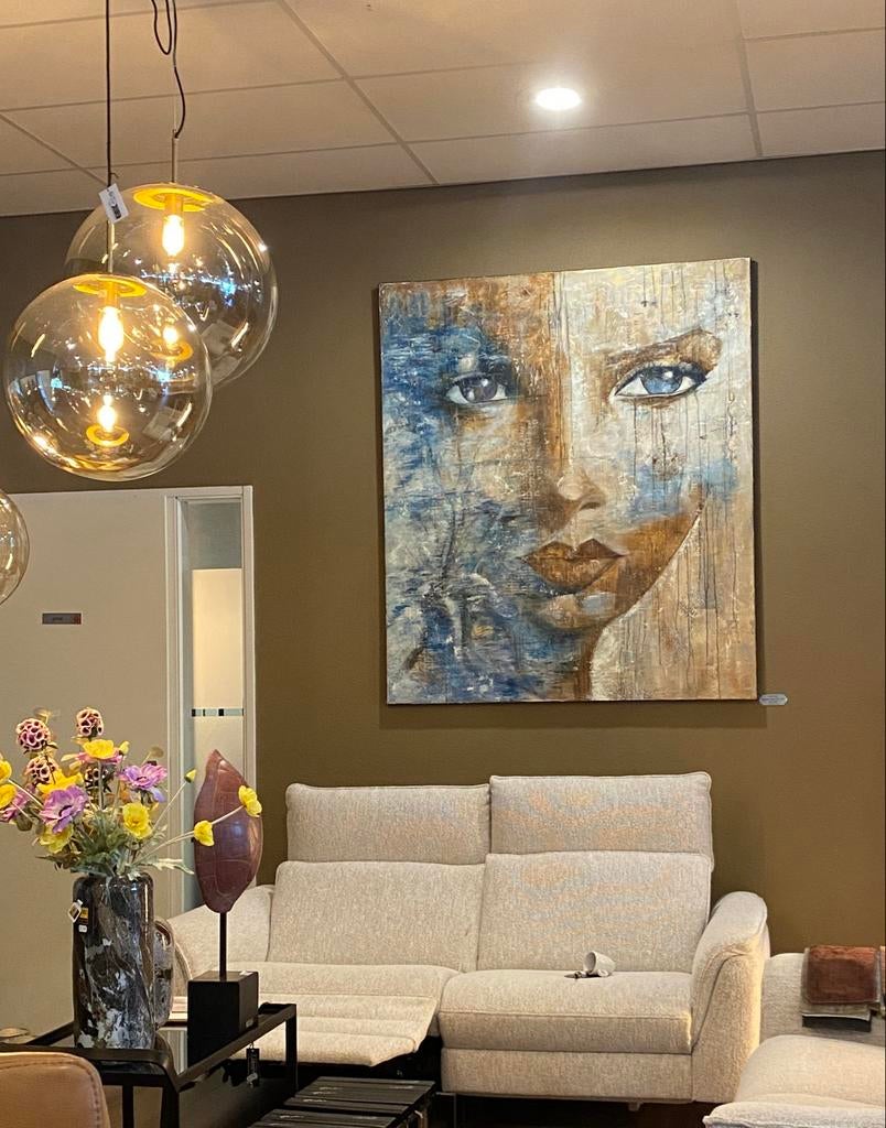 Ocean Lady - Groot Mixed Media Schilderij op Canvas, Ophalen