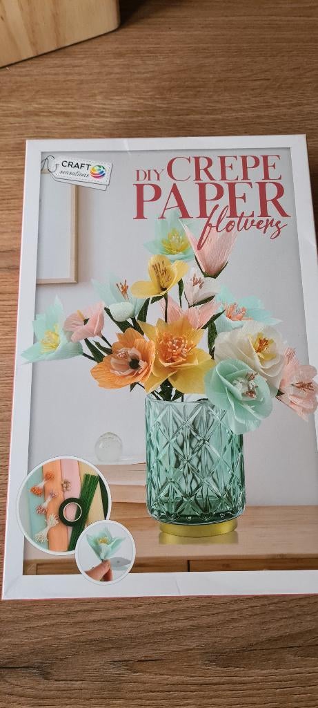 Crepe papier bloemen knutselpakket, Hobby en Vrije tijd, Ophalen, Nieuw, Natuur en Bloemen, Knutselset