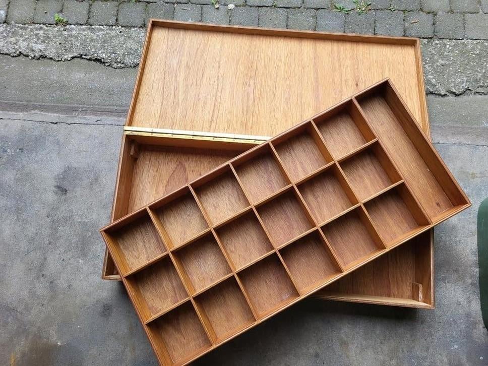 Mooie grote houten kisten ladekastje, Ophalen, Minder dan 50 cm, Gebruikt, 50 tot 100 cm