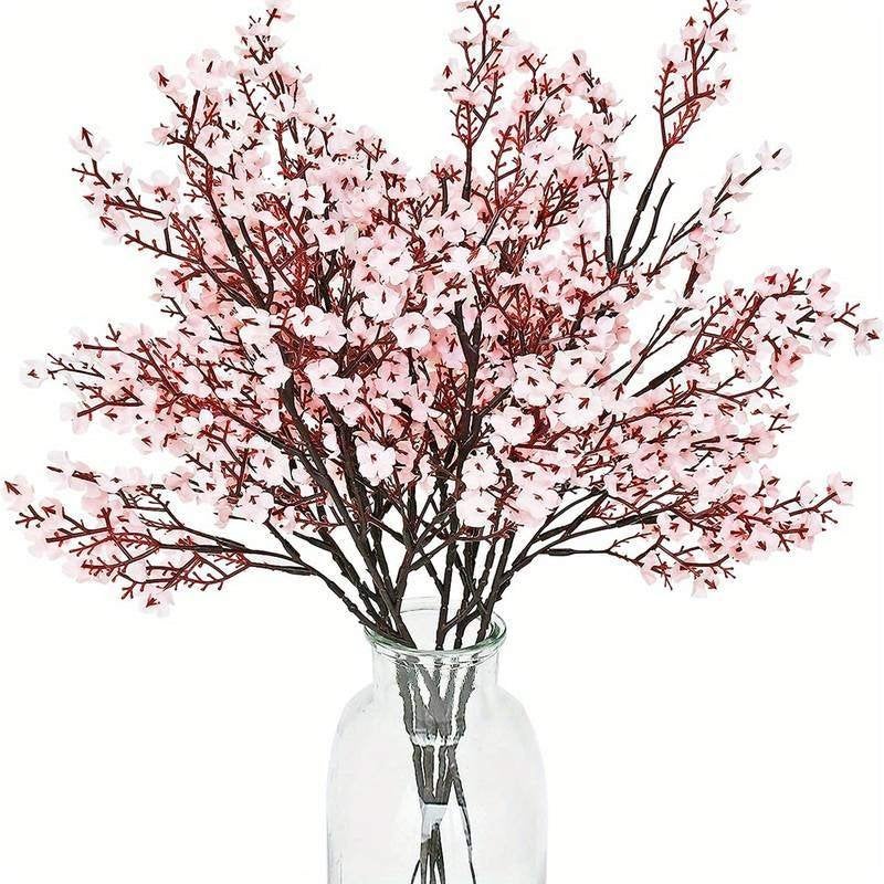 Stof doek kunst bloemen gypsophila (gipskruid bloeiend), Binnen, Roze, Nieuw, Ophalen of Verzenden