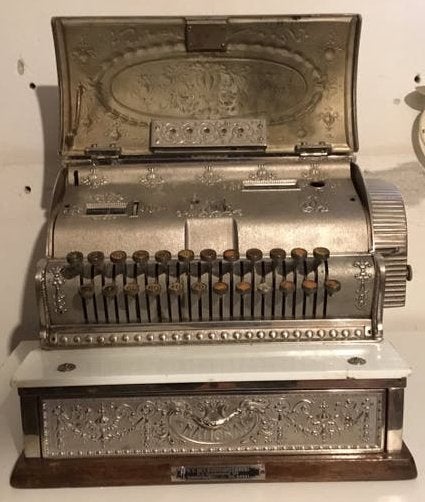 Merk. National kassa 1930, Antiek en Kunst, Ophalen