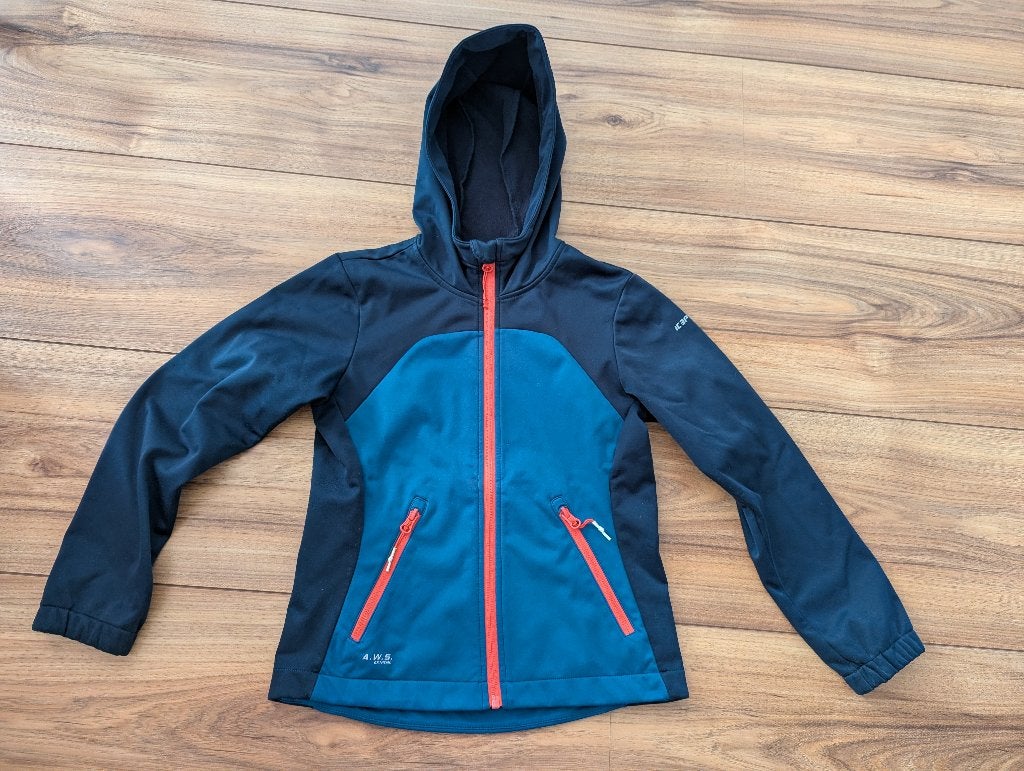 Blauwe softshell jas Icepeak maat 140, Ophalen, Gebruikt, Meisje, Icepeak