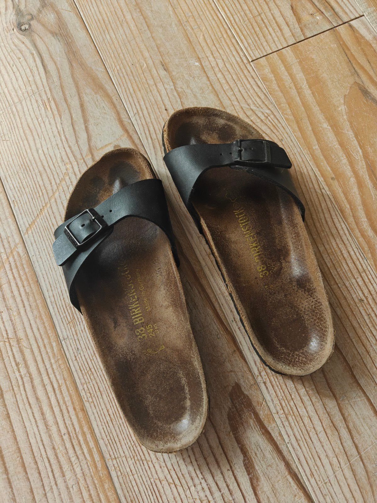 Birkenstock 38 dames zwart leer slipper sandaal, Kleding | Dames, Schoenen, Slippers, Zwart, Ophalen of Verzenden, Gedragen