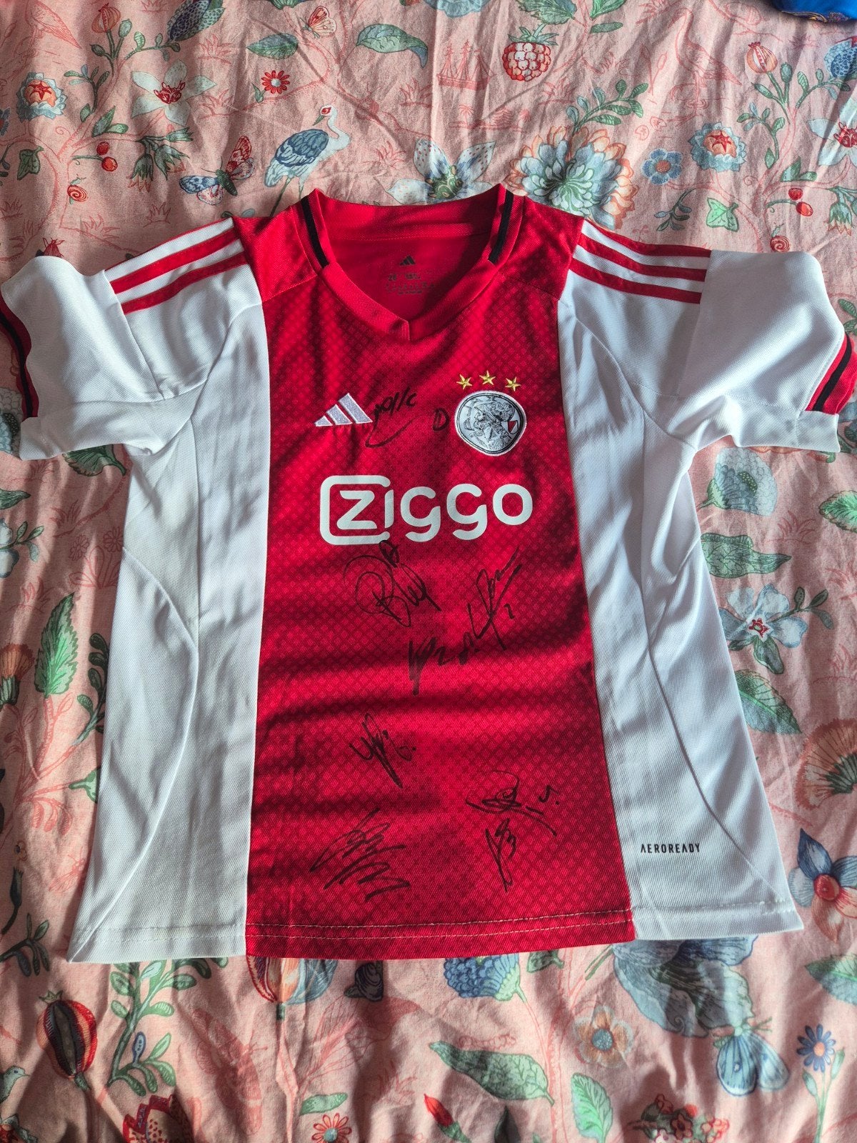 Ajax shirt met handtekeningen, Ophalen of Verzenden, Zo goed als nieuw, Shirt