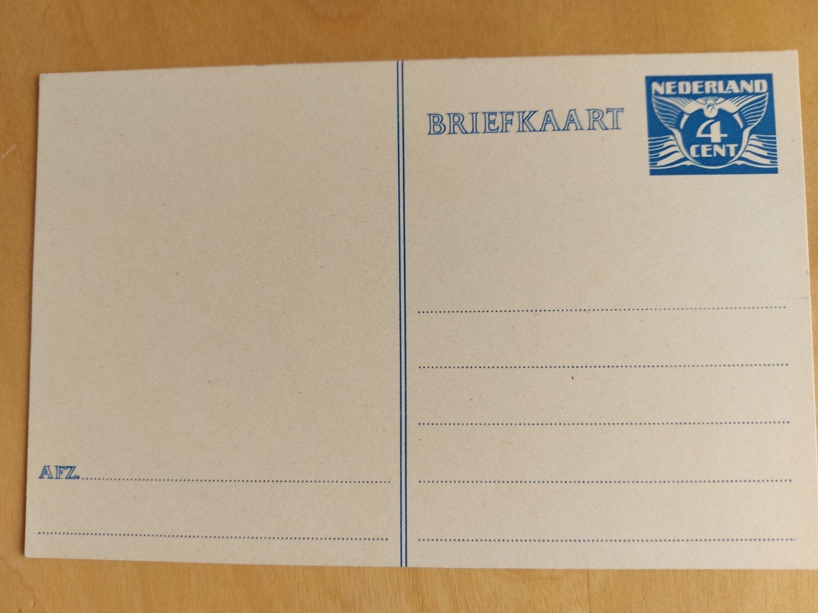 Oude Nederlandse Briefkaart 4 Cent, Postzegels en Munten, Ophalen of Verzenden