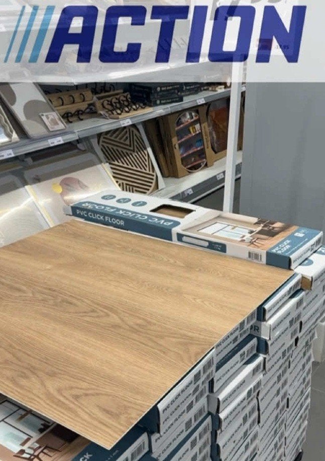 Gezocht: pvc clickfloor action, Huis en Inrichting, Ophalen, Nieuw, Overige typen