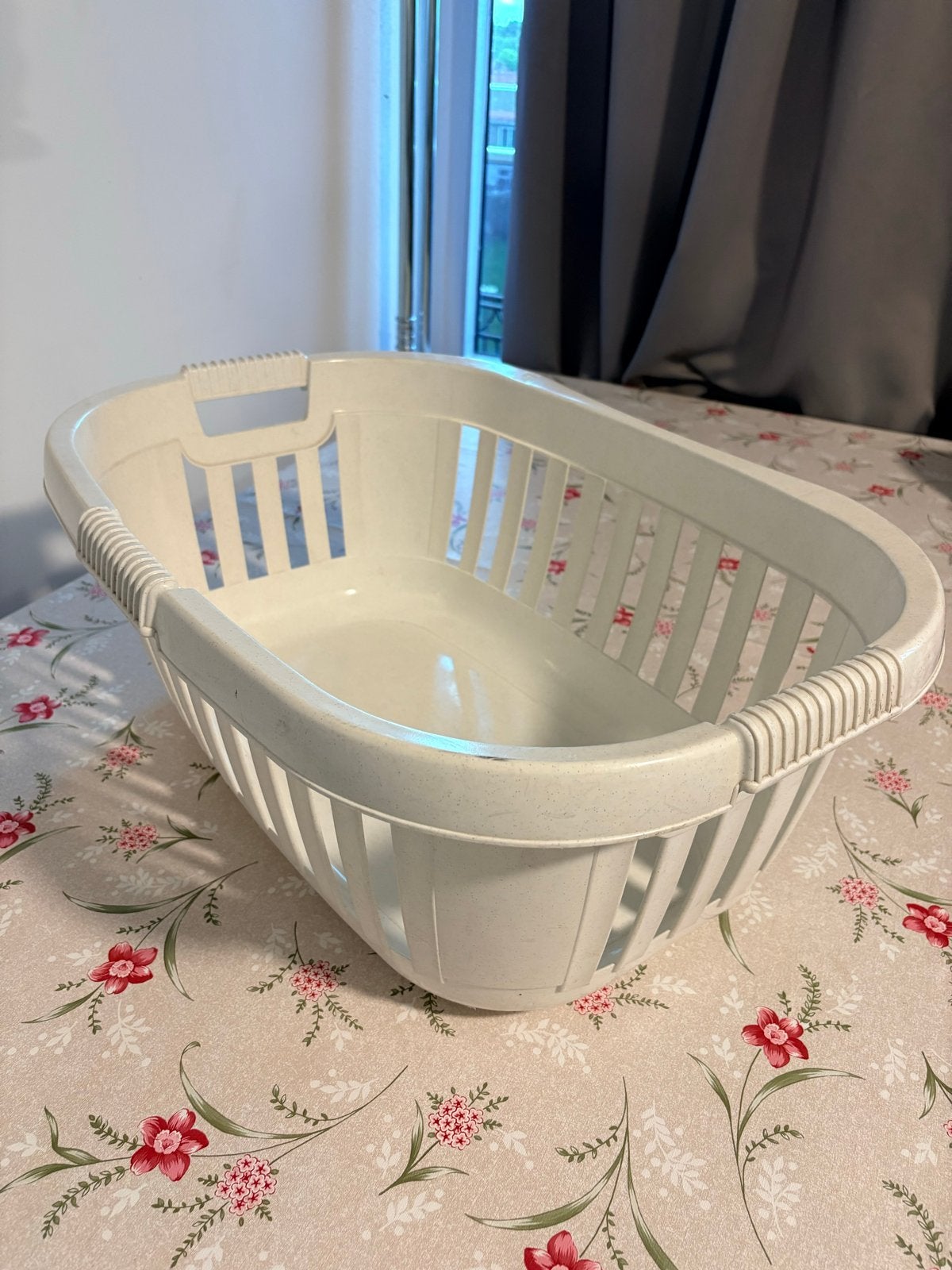 Wasmand - Wit kunststof, Ophalen, Gebruikt