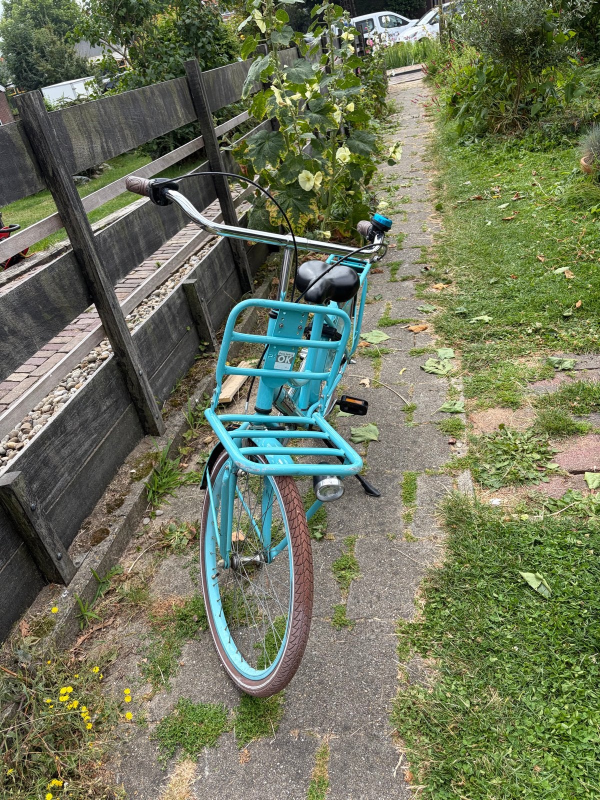 Leuke turquoise damesfiets met voordrager, Fietsen en Brommers, Fietsen | Dames | Damesfietsen, Velgrem, 50 tot 53 cm, Ophalen