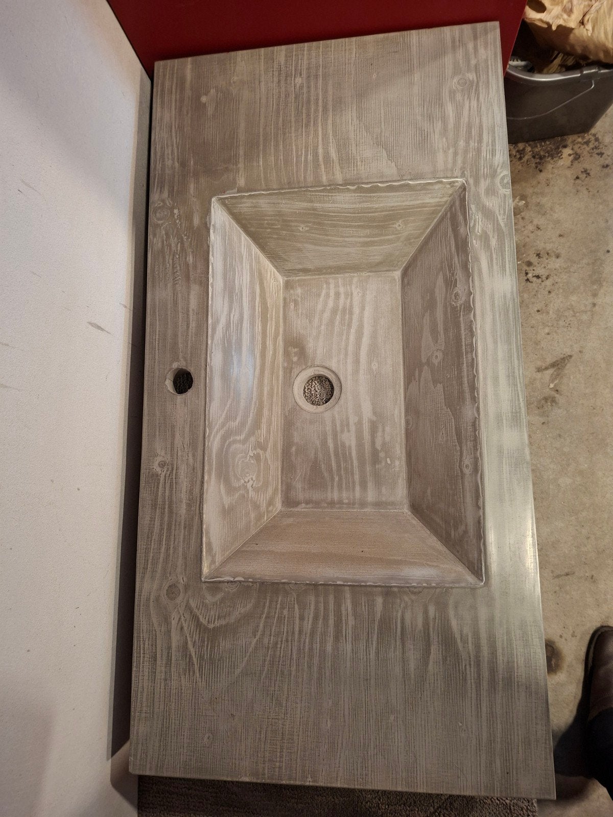 Wastafel houtlook, Ophalen, Nieuw, Steen, Wastafel