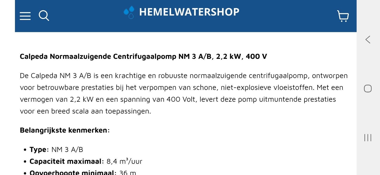 Nieuwe Calpeda Grondwaterpomp NM 3 A/B, 2.2 kW, 400 V, Ophalen of Verzenden