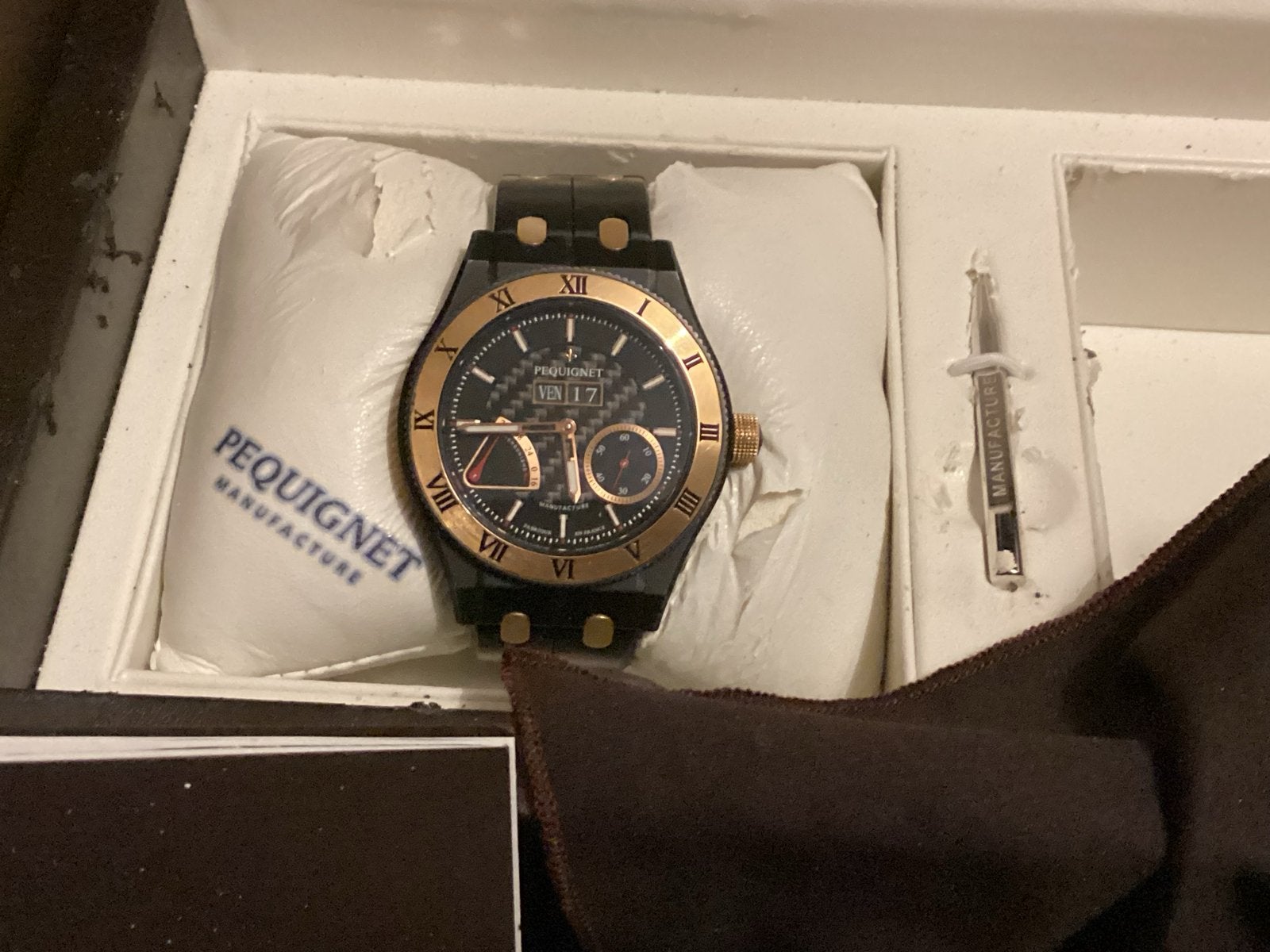 Pequignet Royal limited ed. Heren horloge, Sieraden, Tassen en Uiterlijk, Overige merken, Staal, Polshorloge, Overige materialen