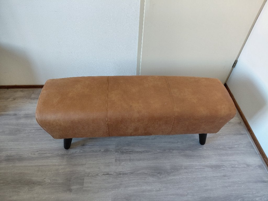 Cognac bruine bank, Ophalen, Tweepersoons, 75 tot 100 cm, Zo goed als nieuw
