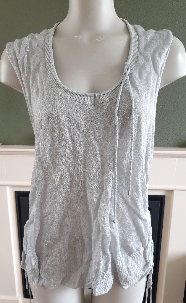 Luisa Cerano mooie zilver grijze top shirt mt M 40 topje, Maat 38/40 (M), Verzenden, Zo goed als nieuw, Luisa Cerano
