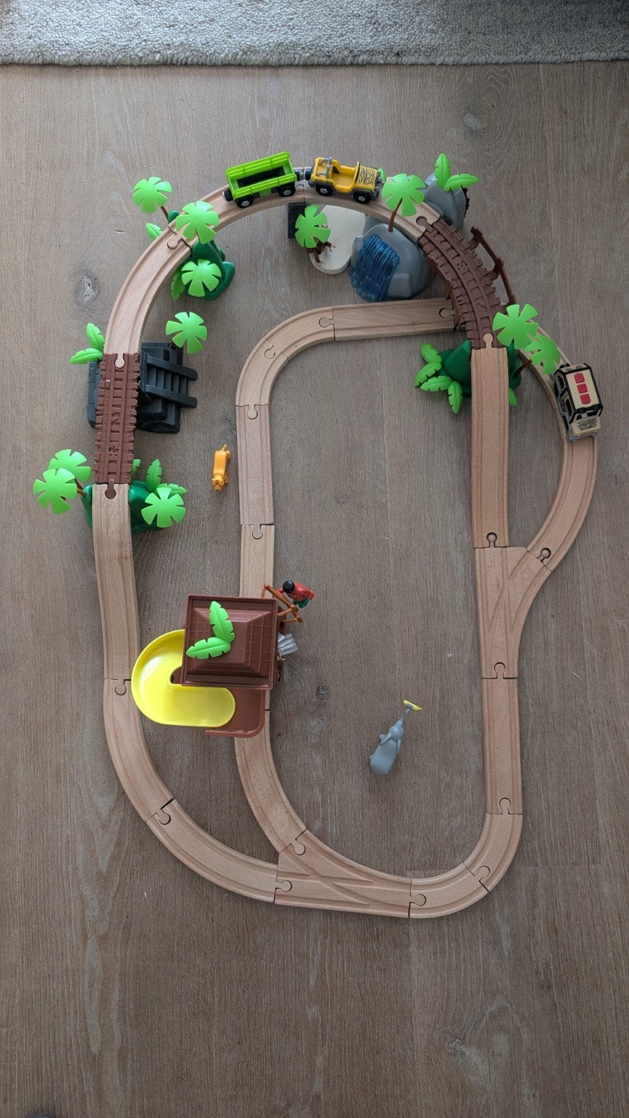 Playtive Houten Jungle Treinbaan - 47 Stuks, Kinderen en Baby's, Speelgoed | Houten speelgoed, Ophalen of Verzenden, Zo goed als nieuw