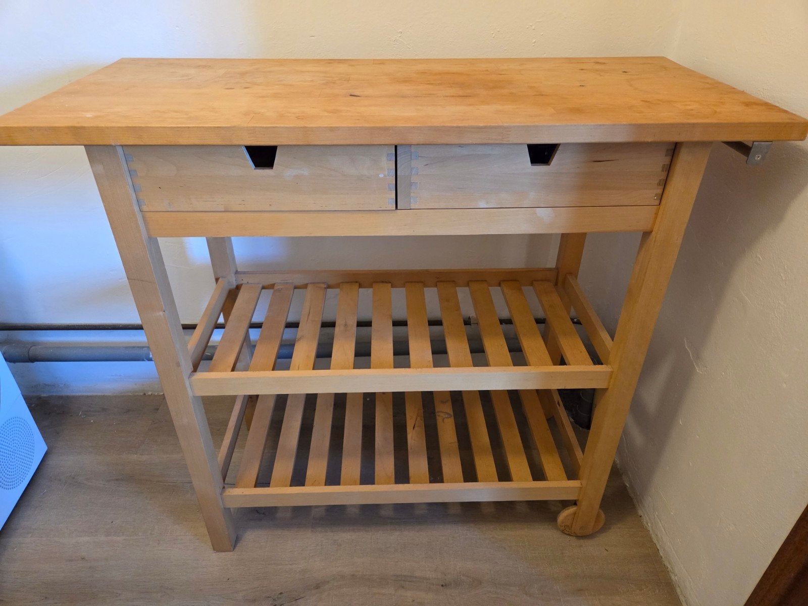 IKEA Förhöja Berken Roltafel [100 W x 43 D x 90,5 H cm], Ophalen, 50 tot 100 cm, Zo goed als nieuw, 25 tot 50 cm