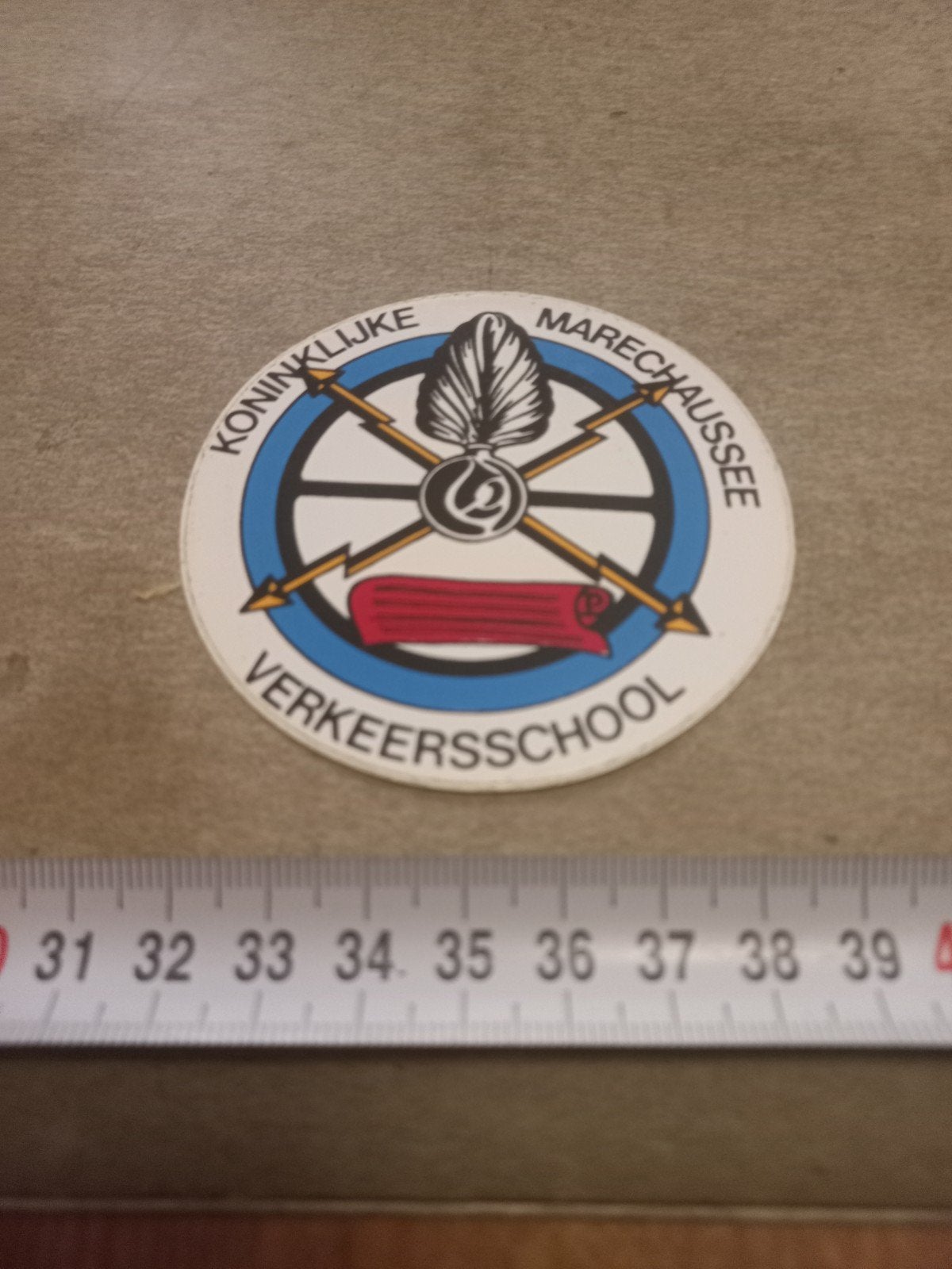sticker Koninklijke Marechaussee Verkeersschool, Verzamelen, Ophalen of Verzenden