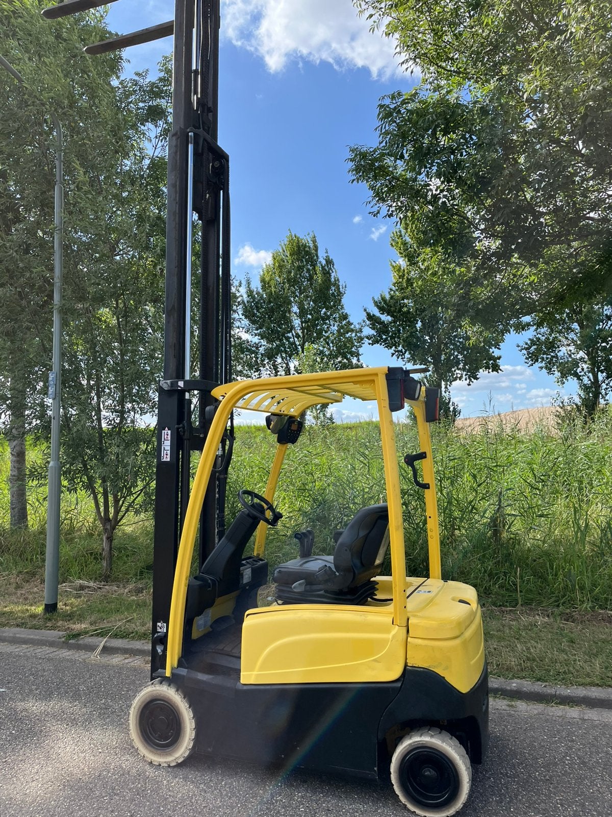 Electrische Heftruck Hyster met zeer jonge accu, 1000 tot 2000 kg, Ophalen of Verzenden, Heftruck
