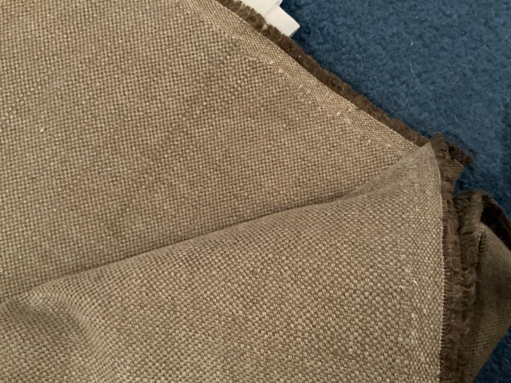 Meubelstof linnen beige lap is 1 meter 40 bij 1 meter 40, 120 cm of meer, Beige, Ophalen of Verzenden, Linnen