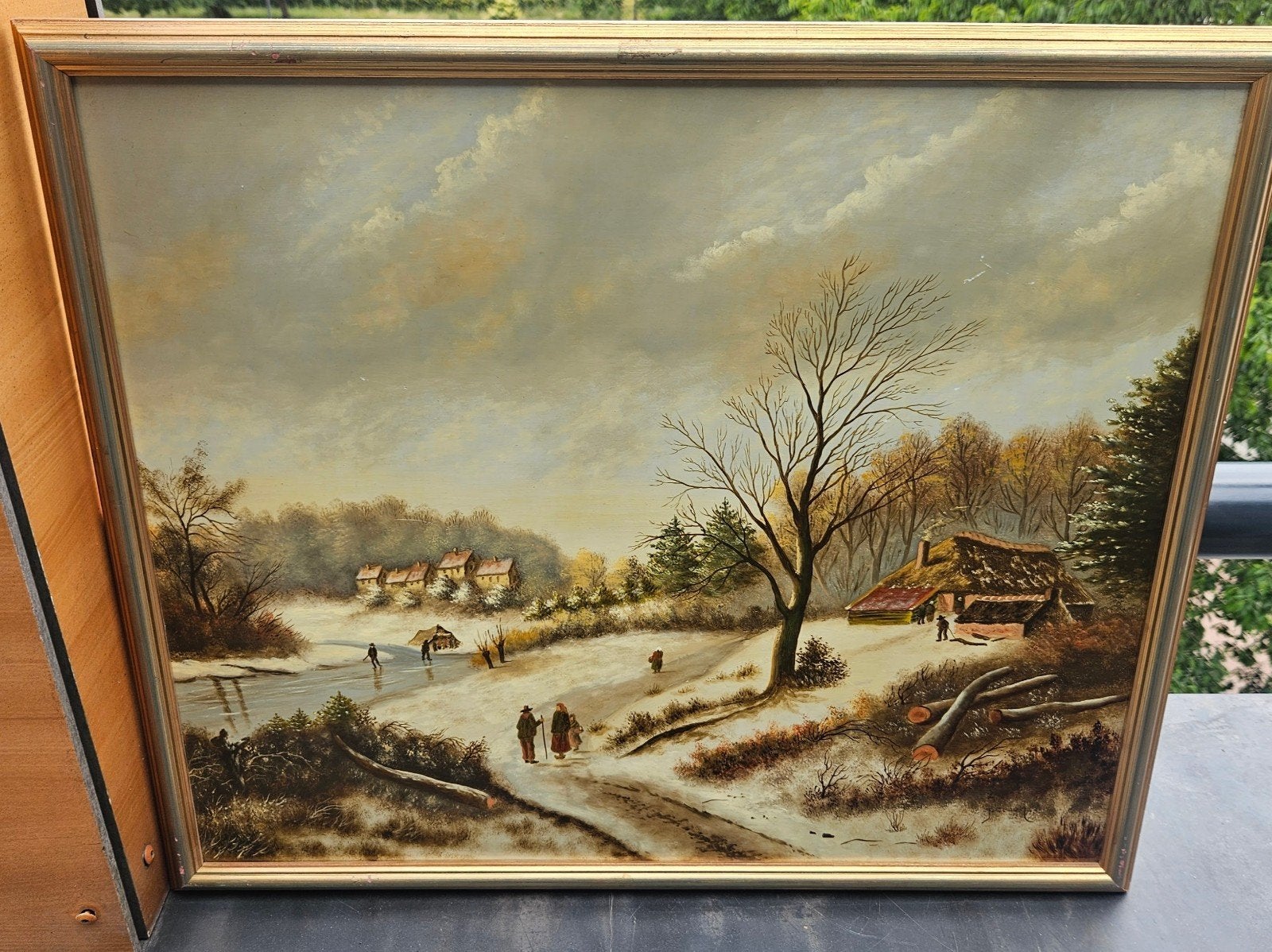 zoldervondsGELIG WAT STOFFIG ANTIEK  ZAANSTREEK Olieverf, Antiek en Kunst, Kunst | Schilderijen | Klassiek, Ophalen, Paneel, Landschap