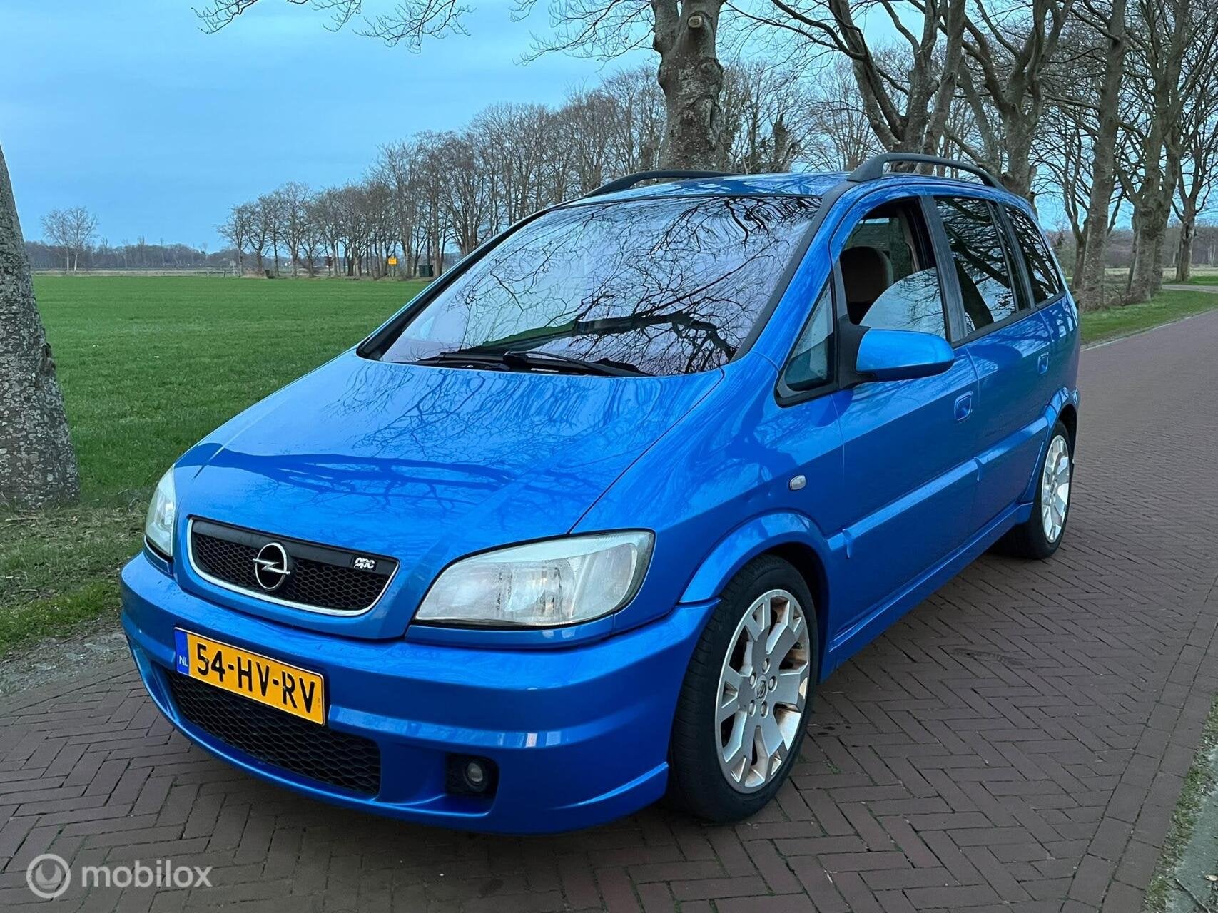 Opel Zafira 2.0-16V OPC 192PK Recaro Nap 7-Persoons, Auto's, Voorwielaandrijving, 1998 cc, Blauw, 7 stoelen