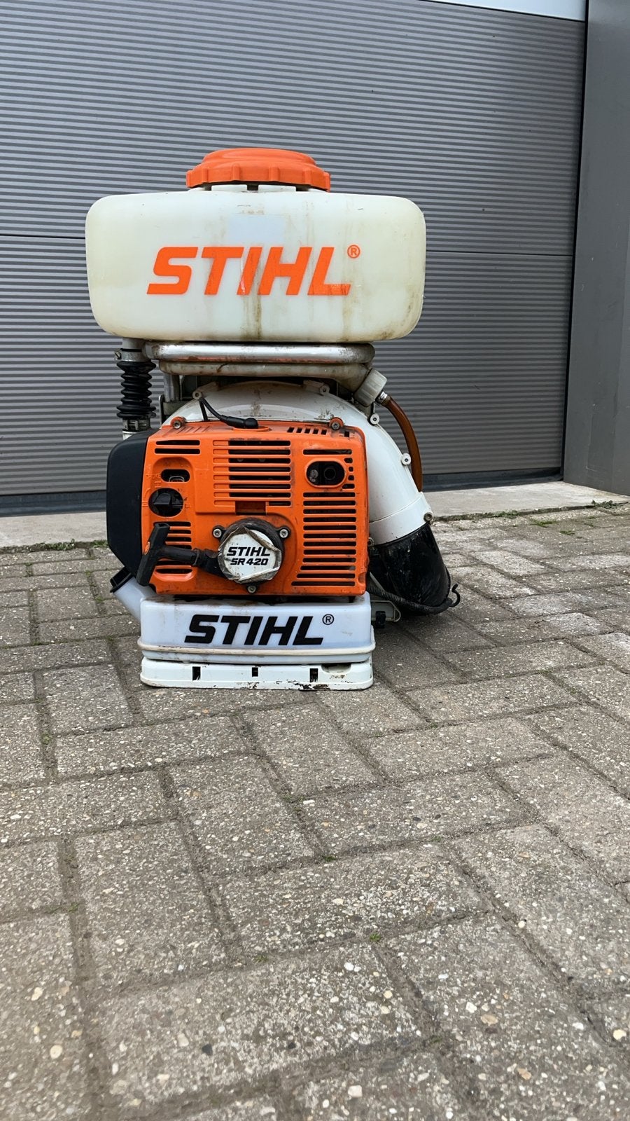 Stihl SR 420 Bladblazer - Krachtige Benzine Rugblazer, Ophalen, Gebruikt, Benzine, Ruggedragen