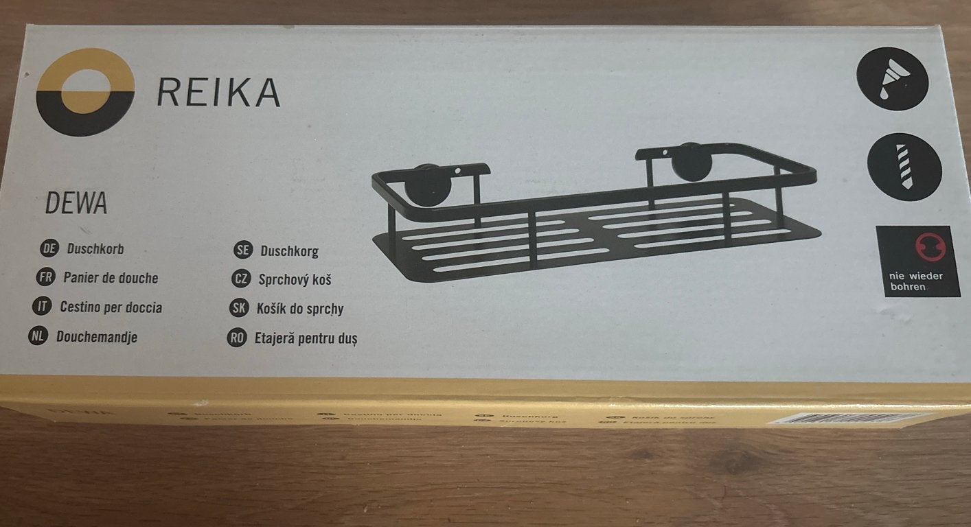 Nieuw DEWA REIKA Douchemandje - Zwart, 130x320x53 mm, Nieuw, Ophalen of Verzenden, Douche-accessoire, Overige merken