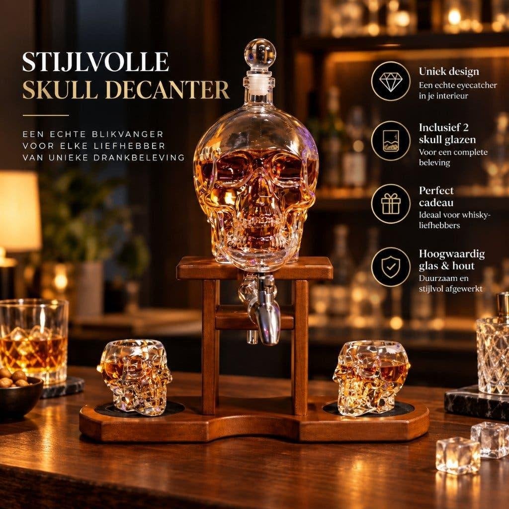 Skull whiskey karaf - Bar accessoires - Karafs - Mancave