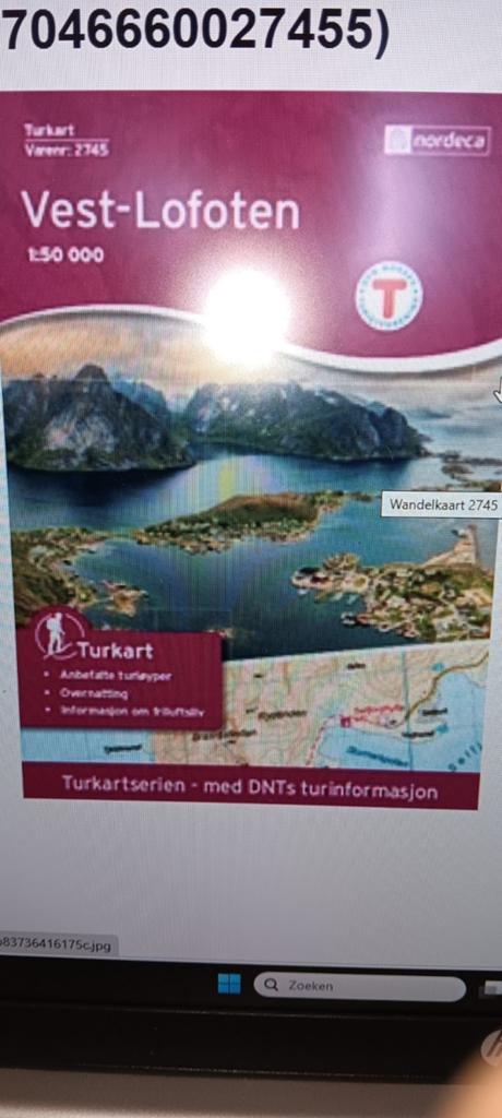 Op zoek naar wandelkaart Lofoten, Ophalen of Verzenden, 1800 tot 2000, Landkaart