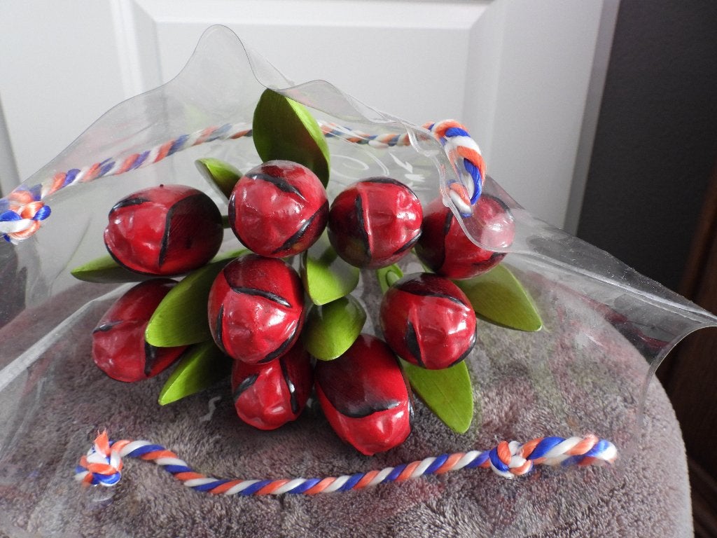 Houten tulpen, Huis en Inrichting, Hout, Overige stijlen, Ophalen of Verzenden, Zo goed als nieuw