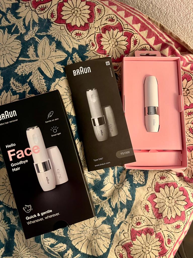 Als nieuw Braun Face FS1000 mini hair elektrisch scheermesje, Ophalen of Verzenden, Zo goed als nieuw, Scheren en Epileren