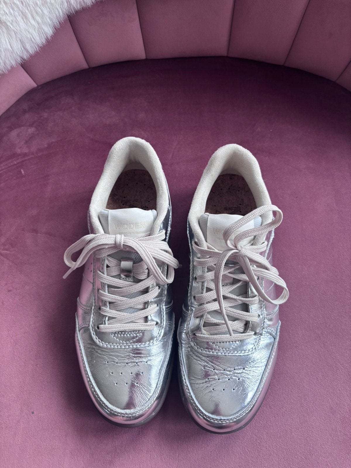 WODEN sneakers Zilver, Ophalen of Verzenden, Zo goed als nieuw, Overige kleuren, Sneakers of Gympen