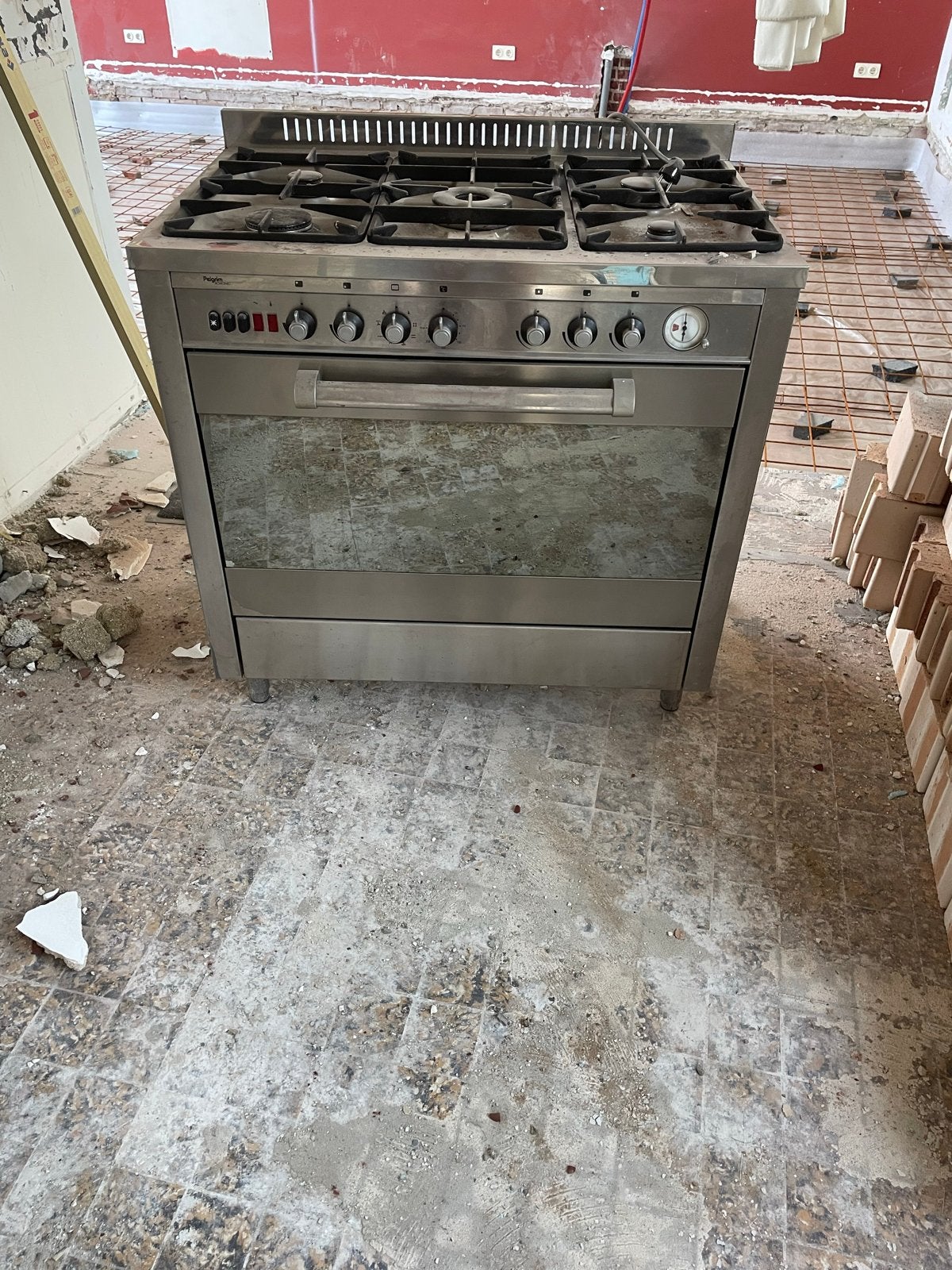 Pelgrim Fornuis met Oven - Roestvrij Staal, Witgoed en Apparatuur, Fornuizen, Ophalen, Gebruikt, 60 cm of meer, Gas