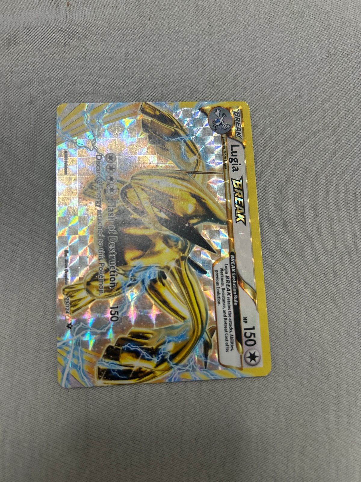 Lugia BREAK Pokémon kaart - Zeldzaam en Foil, Ophalen of Verzenden, Gebruikt, Losse kaart, Foil