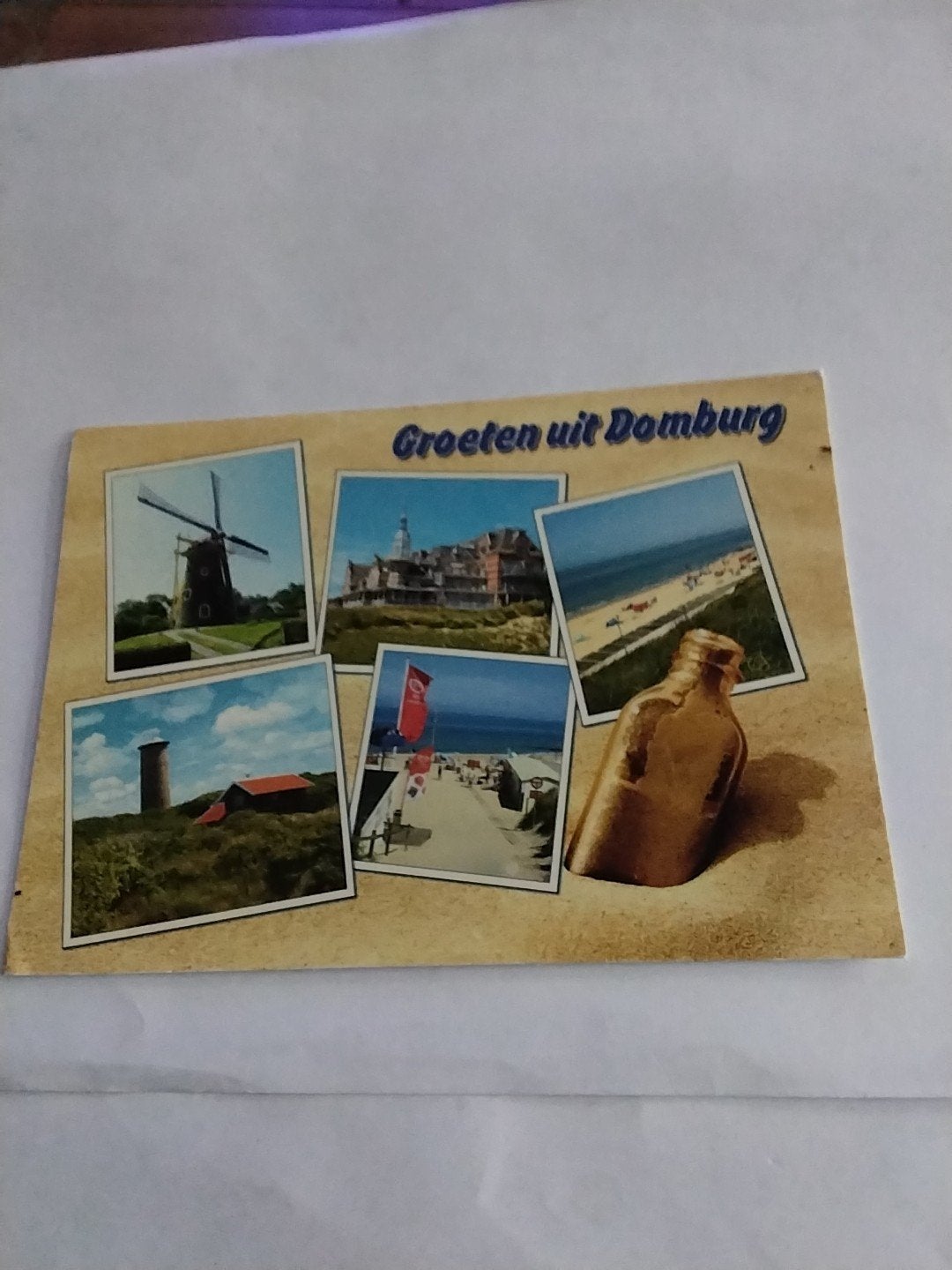 Oude ansichtkaart met postzegel  GORINCHEM, Ophalen of Verzenden, 1980 tot heden, Gelopen