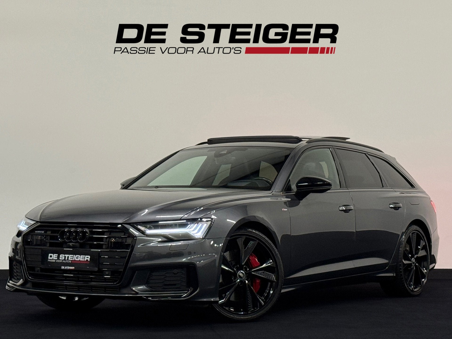 Audi A6 Avant 55 TFSI e quattro S-line S6 Competition ACC Pa, Auto's, Automaat, Gebruikt, Zwart, 4 cilinders