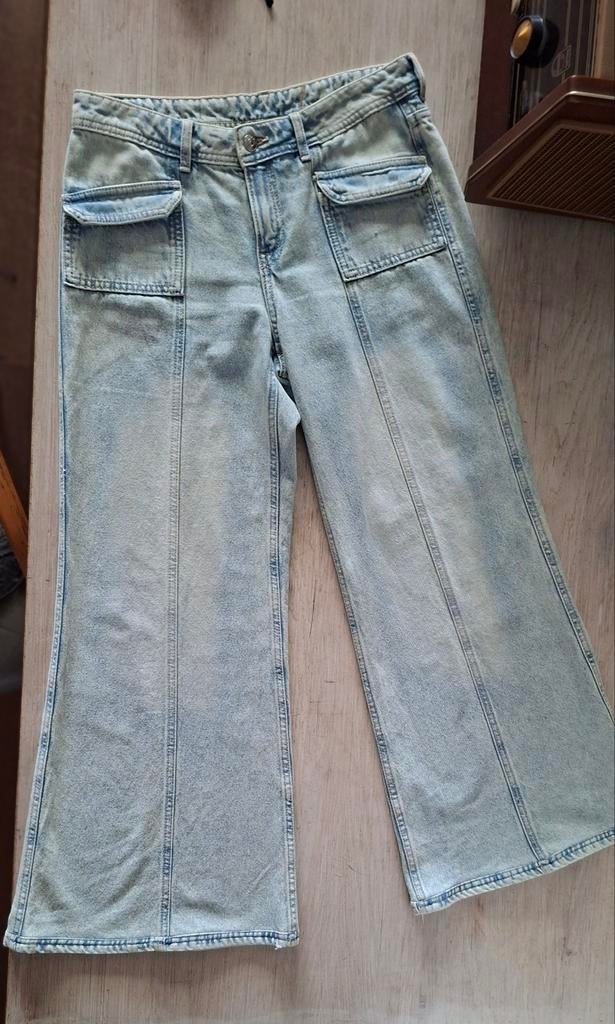 Divided wide leg jeans maat 36. Valt ruim, Blauw, H&M Divided, Ophalen of Verzenden, Zo goed als nieuw