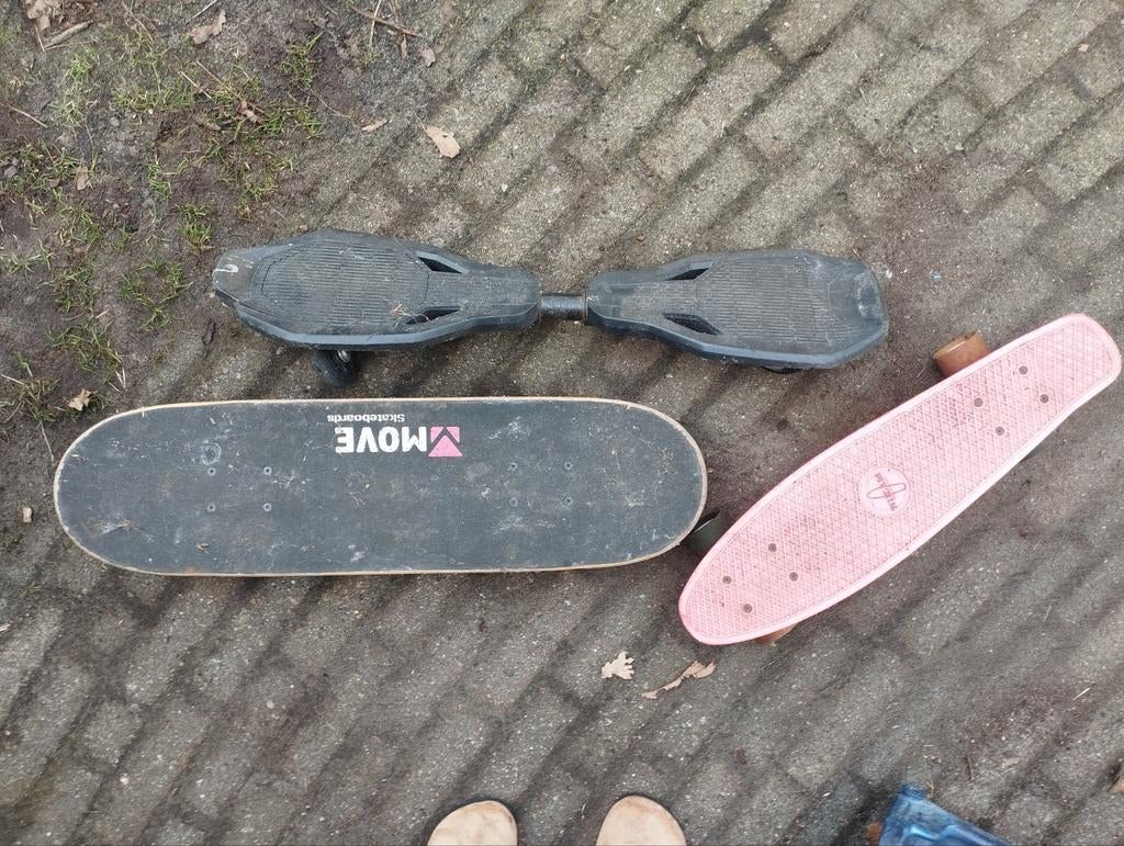 Skateboards en waveboard - samen of apart te koop, Sport en Fitness, Skateboarden, Ophalen of Verzenden, Gebruikt, Skateboard