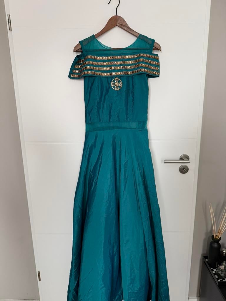 Jurk lang anarkali indian, Ophalen of Verzenden, Zo goed als nieuw, Maat 38/40 (M), Overige typen