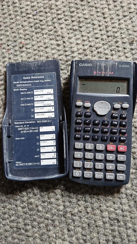 rekenmachine Casio, fix- 82 ms, Verzenden, Gebruikt