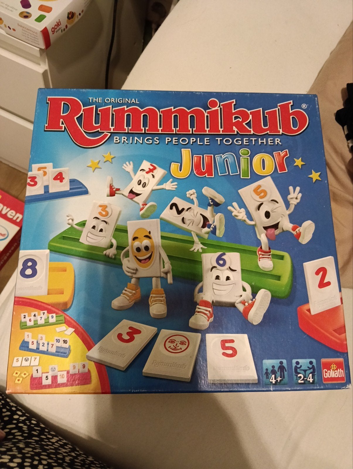 Rummikub Junior - Het originele cijferspel voor kinderen, Een of twee spelers, Ophalen of Verzenden, Zo goed als nieuw, Goliath
